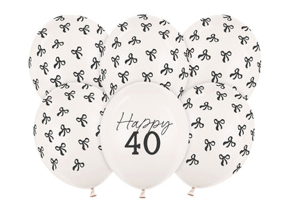 Ballons 30 cm, 40, blanc cassé – lot de 6