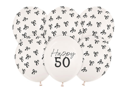 Ballons 30 cm, 50, blanc cassé – lot de 6