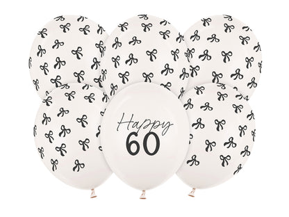 Ballons 30 cm, 60, blanc cassé – lot de 6