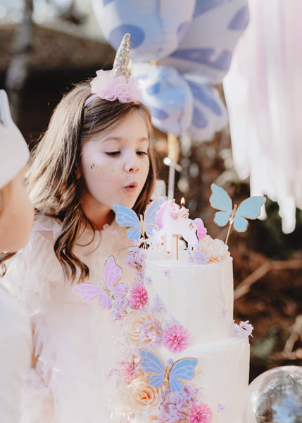 Bougie d'anniversaire Licorne, 9 cm, assortiment