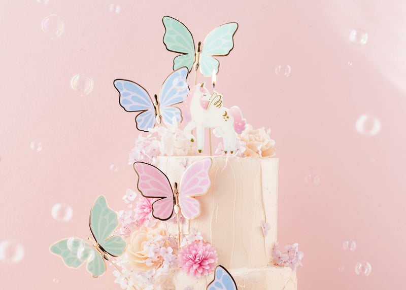 Bougie d'anniversaire Licorne, 9 cm, assortiment
