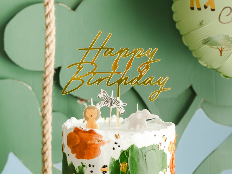 Bougies anniversaire Safari – Lot de 3