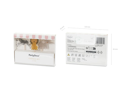 Bougies anniversaire Safari – Lot de 3