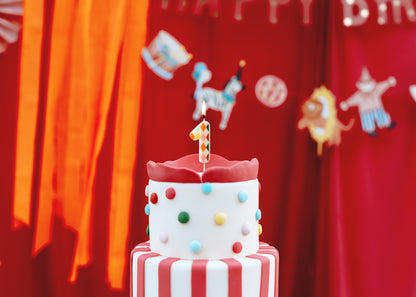 Bougie chiffre 1 à losanges – Anniversaire Cirque