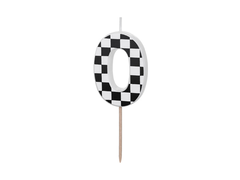 Bougie d'anniversaire Chiffre 0, 5.5 cm, noir
