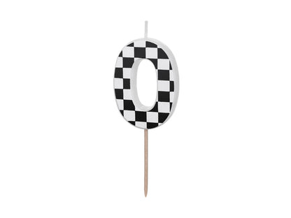 Bougie d'anniversaire Chiffre 0, 5.5 cm, noir