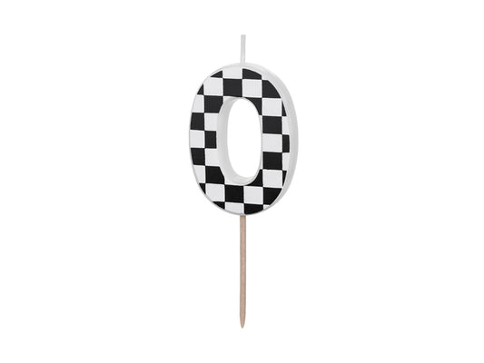 Bougie d'anniversaire Chiffre 0, 5.5 cm, noir