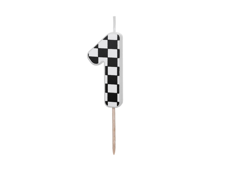 Bougie d'anniversaire Chiffre 1, 5.5 cm, noir