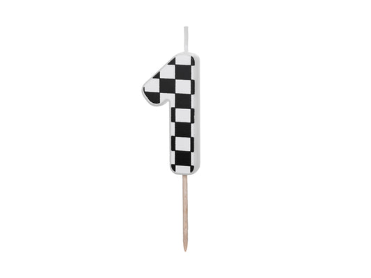 Bougie d'anniversaire Chiffre 1, 5.5 cm, noir