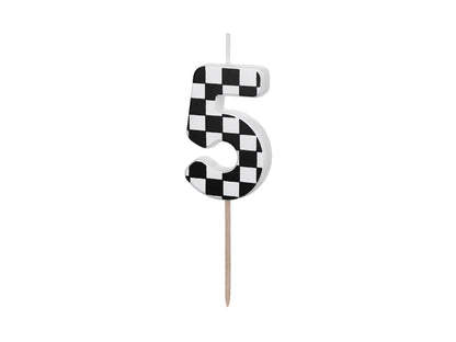 Bougie d'anniversaire Chiffre 5, 5.5 cm, noir
