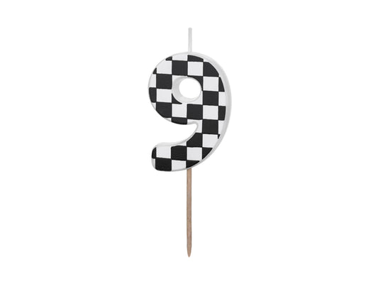 Bougie d'anniversaire Chiffre 9, 5.5 cm, noir