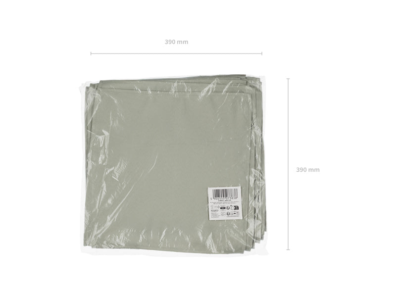 Serviettes de table en tissu, sauge, 35 x 35cm (1 pqt. / 25 pc.)