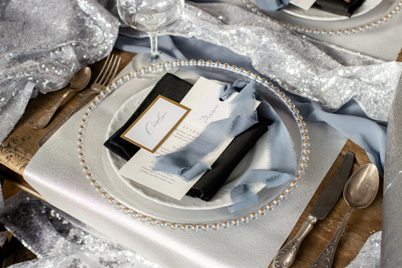 Serviettes de table en tissu, noir, 35 x 35cm (1 pqt. / 25 pc.)