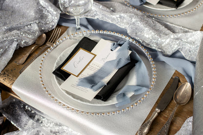 Serviettes de table en tissu, noir, 35 x 35cm (1 pqt. / 25 pc.)