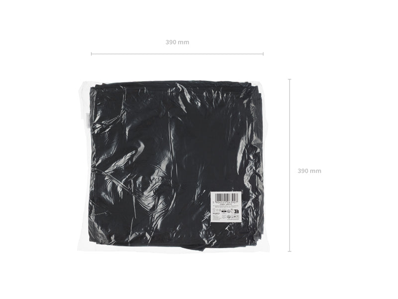 Serviettes de table en tissu, noir, 35 x 35cm (1 pqt. / 25 pc.)