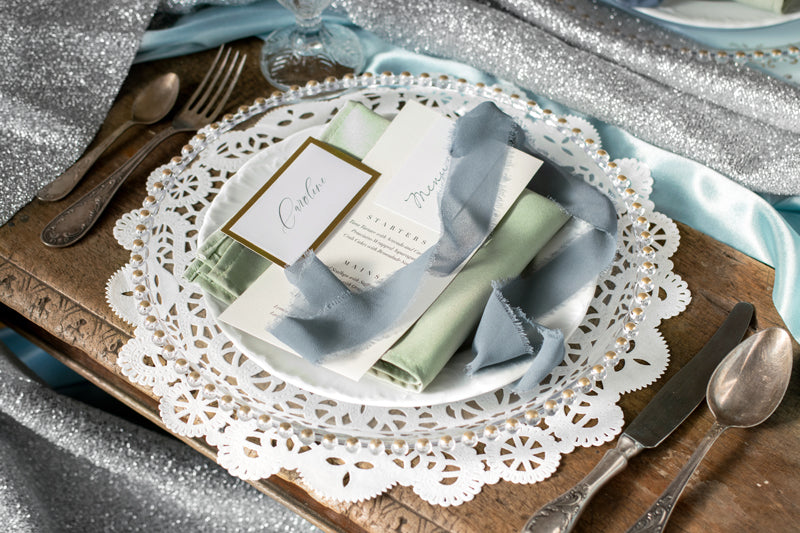Serviettes de table en tissu, sauge, 35 x 35cm (1 pqt. / 25 pc.)