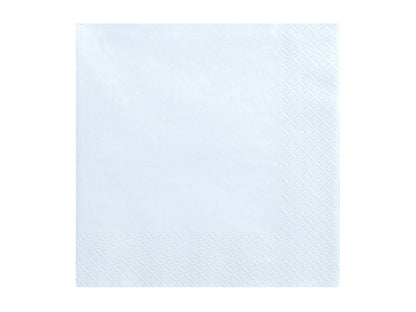 Serviettes 3 couches, bleu, 33x33cm – lot de 20 pièces