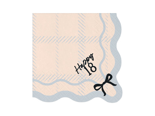 Serviettes Happy 18, 33x33 cm, multicolore – lot de 12