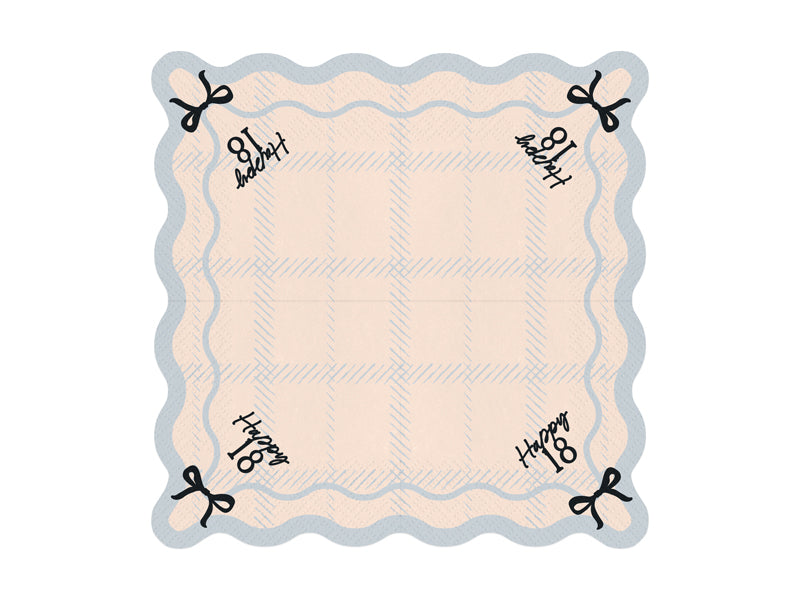 Serviettes Happy 18, 33x33 cm, multicolore – lot de 12