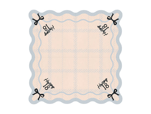 Serviettes Happy 18, 33x33 cm, multicolore – lot de 12
