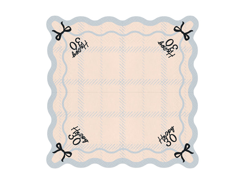 Serviettes Happy 30, 33x33 cm, multicolore – lot de 12