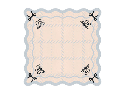 Serviettes Happy 30, 33x33 cm, multicolore – lot de 12