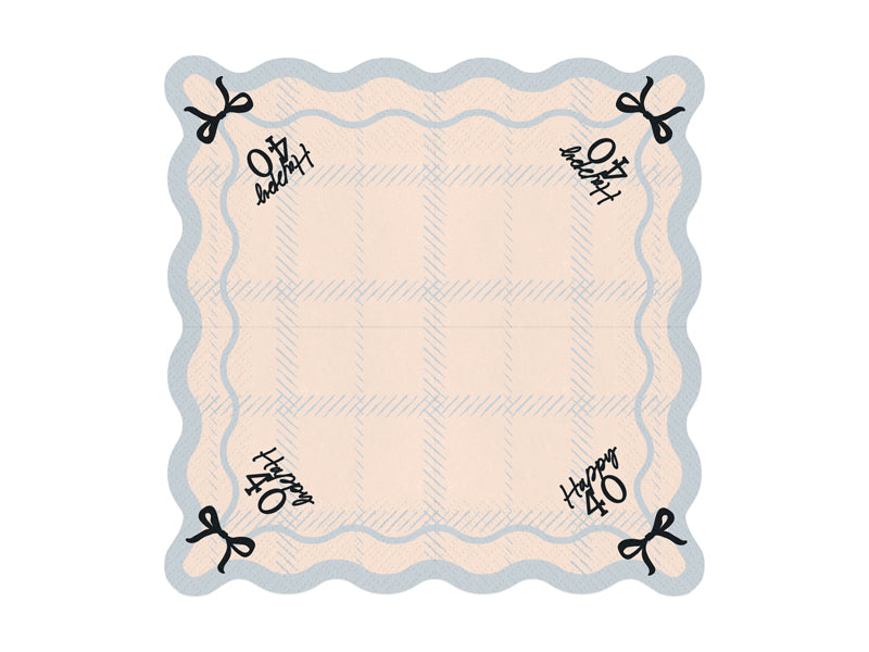 Serviettes Happy 40, 33x33 cm, multicolore – lot de 12