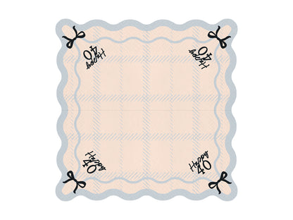 Serviettes Happy 40, 33x33 cm, multicolore – lot de 12