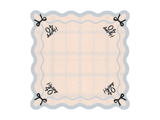 Serviettes Happy 40, 33x33 cm, multicolore – lot de 12
