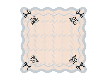 Serviettes Happy 50, 33x33 cm, multicolore – lot de 12