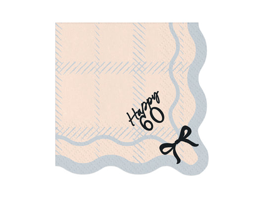 Serviettes Happy 60, 33x33 cm, multicolore – lot de 12