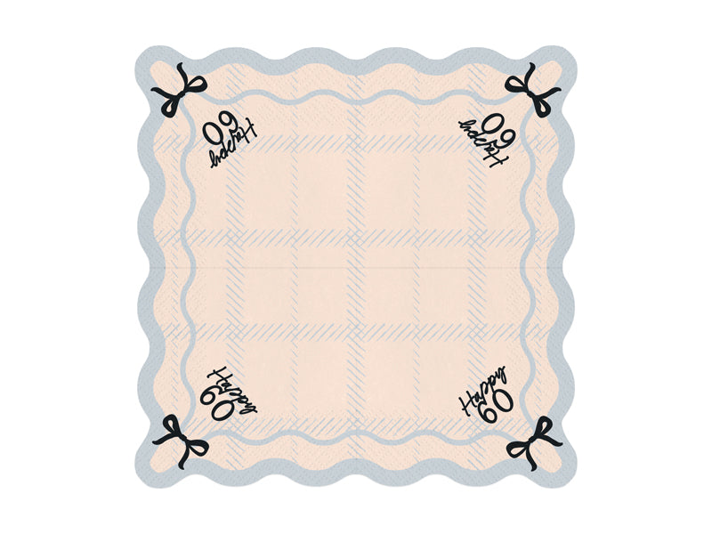 Serviettes Happy 60, 33x33 cm, multicolore – lot de 12