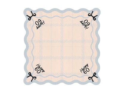 Serviettes Happy 60, 33x33 cm, multicolore – lot de 12