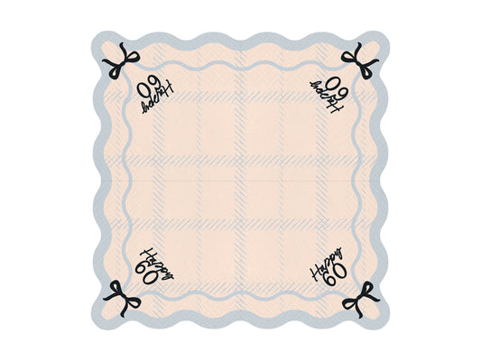 Serviettes Happy 60, 33x33 cm, multicolore – lot de 12