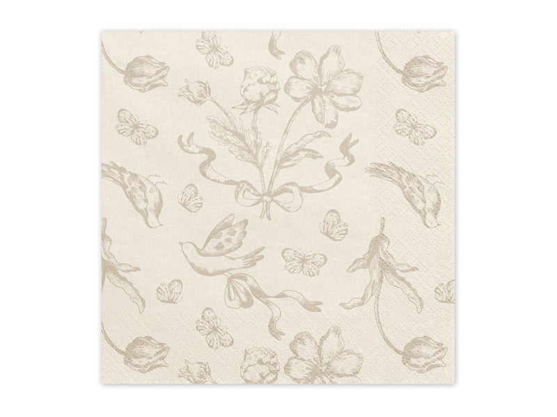 Serviettes Fleurs, 33x33, multicolore – lot de 12 pièces