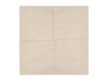 Serviettes en papier, beige, 33x33 cm – lot de 20 pièces