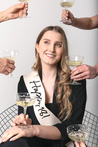 Écharpe Happy 18, crème, 76 cm