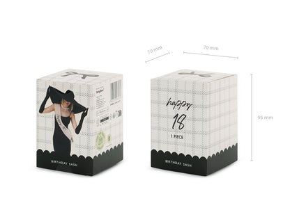 Écharpe Happy 18, crème, 76 cm