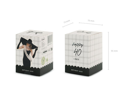 Écharpe Happy 40, crème, 76 cm