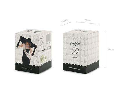 Écharpe Happy 50, crème, 76 cm