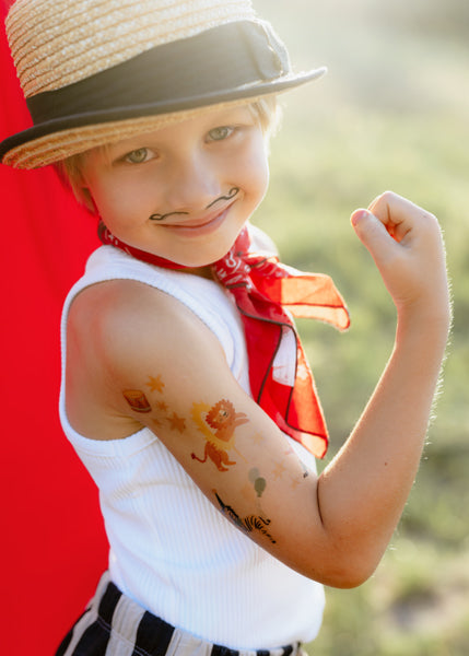 Tatouages temporaires Cirque – Lot de 24