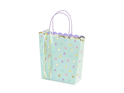 Sacs cadeaux étoiles, assortiment, 22x23x8cm
