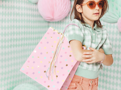 Sacs cadeaux étoiles, assortiment, 26x32x13cm