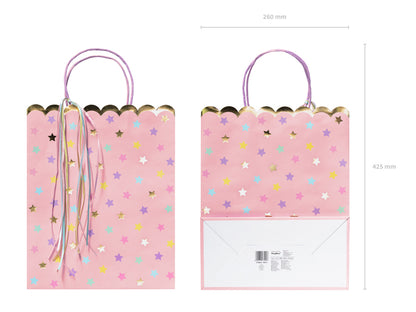 Sacs cadeaux étoiles, assortiment, 26x32x13cm