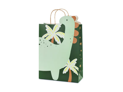Sac cadeau Dinosauree, 10x24x37 cm, multicolore