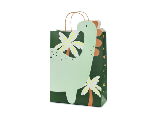 Sac cadeau Dinosauree, 10x24x37 cm, multicolore
