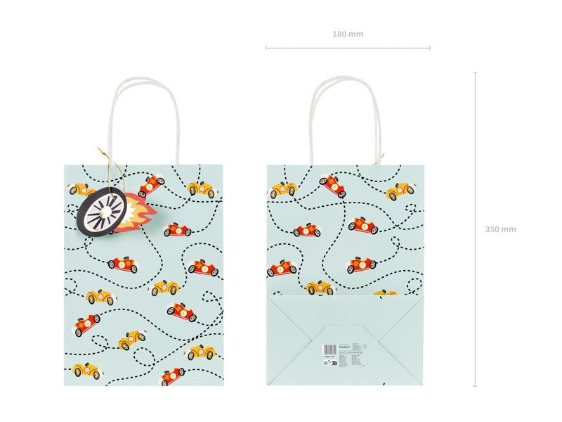 Sac cadeau Cars, 10.5x18x25 cm, mix