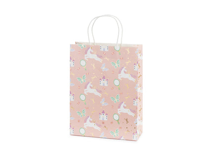Sac cadeau Licorne, 24 x 10 x 32 cm, assortiment