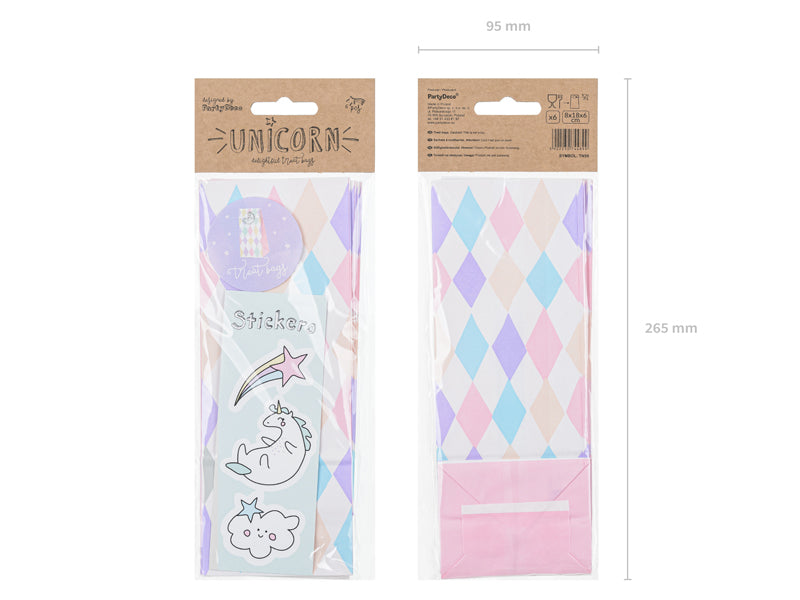 Sachet de friandises Licorne – lot de 6 pièces