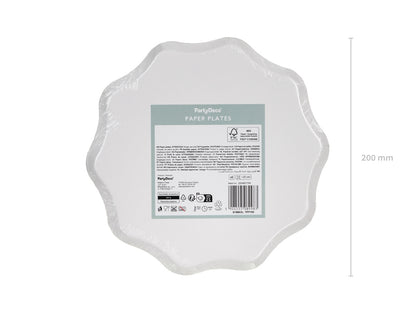 Assiettes Fleurs, 20 cm, multicolore – lot de 6 pièces